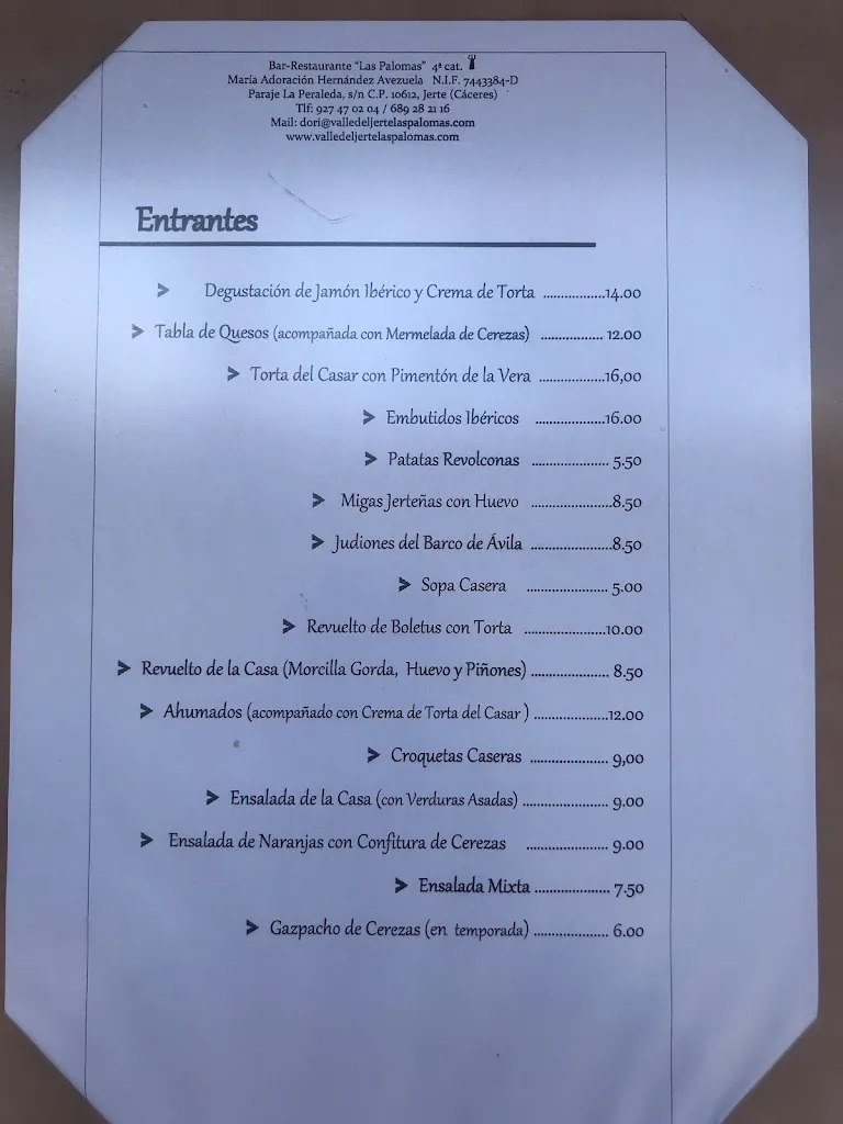 Menu_Restaurante las Palomas_Aldehuela de Jerte_image_2