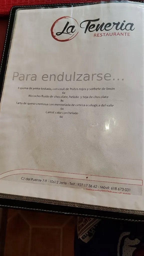 Menu_Restaurante la teneria_Aldehuela de Jerte_image_4