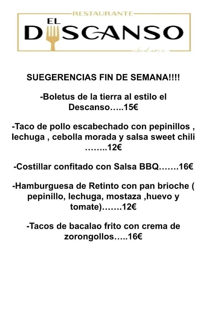 Menu_El Descanso_Almoharín_immagine_4