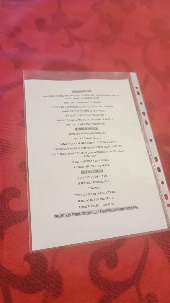 Menu_Restaurante el paraiso de almoharin_Almoharín_image_2