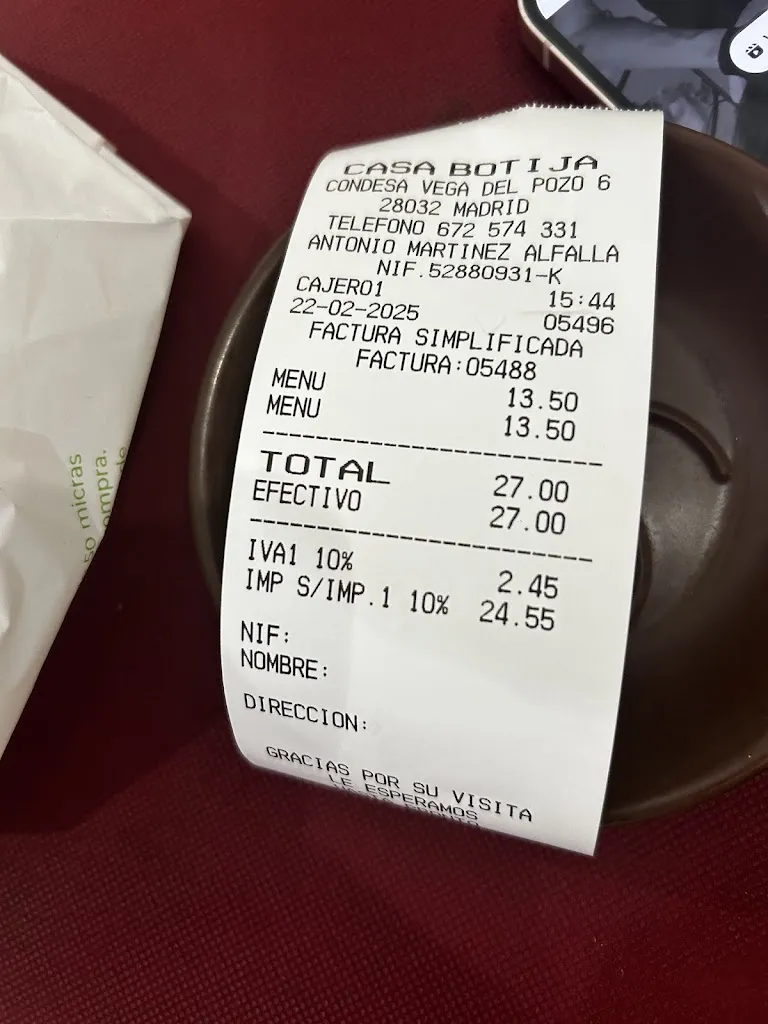 Diodolaser Madrid_Bar Casa Botija_Botija_recensione