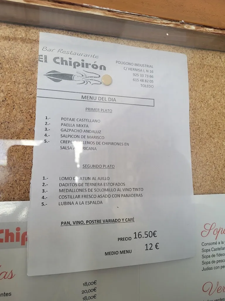 Menu_Restaurant The Chipirón_Benquerencia_image_3