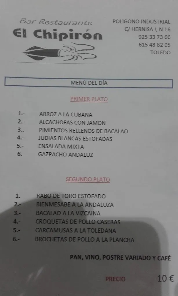 Menu_Restaurant The Chipirón_Benquerencia_image_4