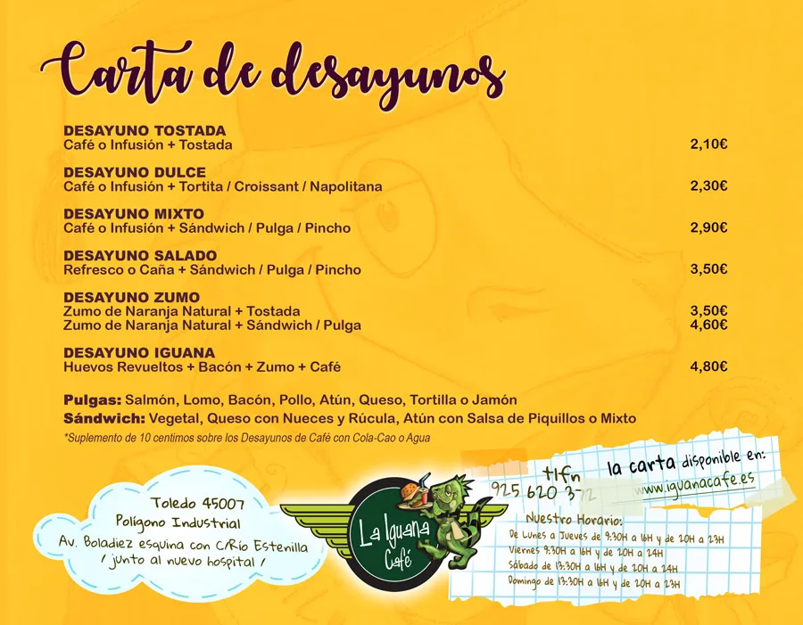 Menu_La Iguana Café_Benquerencia_image_2