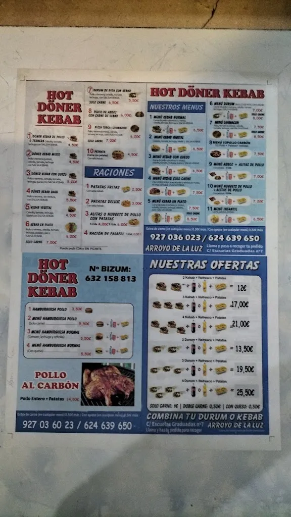 Menu_Hot Döner Kebab_Arroyo de la Luz_image_3
