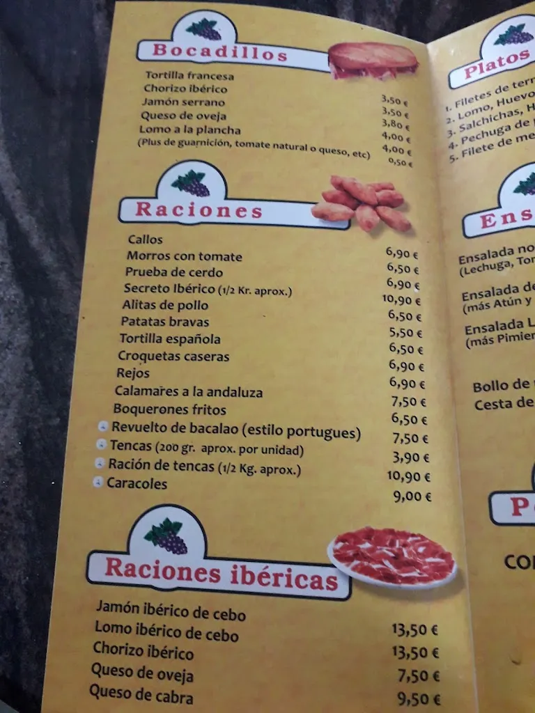 Menu_Restaurante las Viñas_Brozas_immagine_1