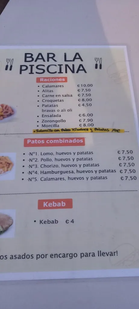 Menu_Bar La Piscina_Cañamero_immagine_1