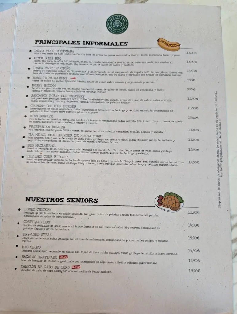 Menu_MacLaren's Irish & Sport Bar - Cañaveral_Cañaveral_image_1