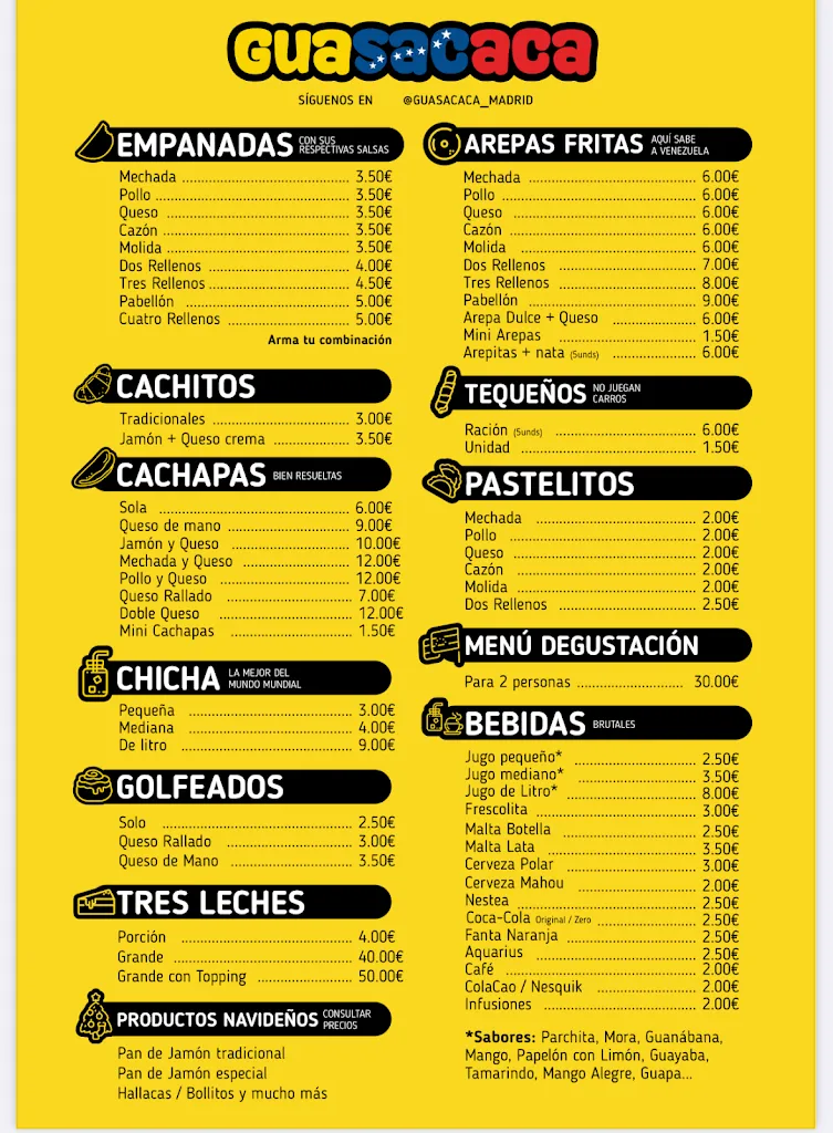 Menu_Guasacaca Cañaveral_Cañaveral_image_1