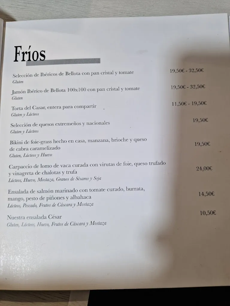 Menu_Restaurante Casa Claudio_Casar de Cáceres_image_4