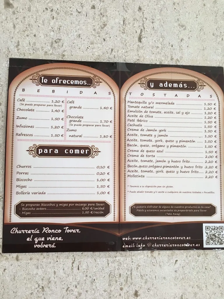 Menu_Churrería Ronco Tovar_Casar de Cáceres_image_1