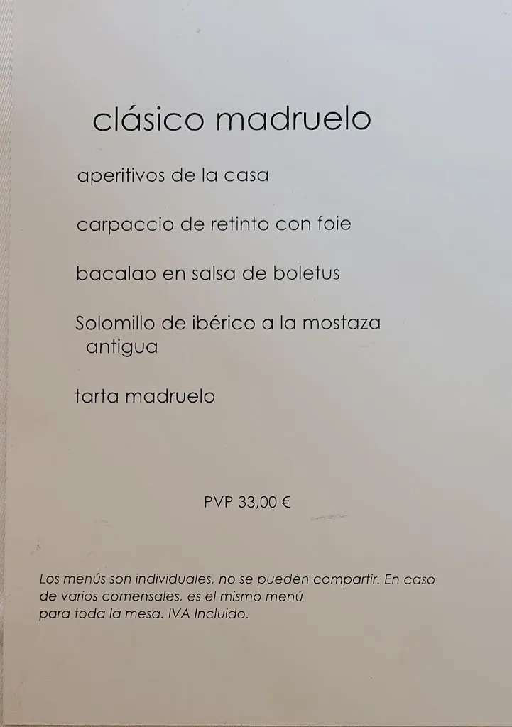 Menu_Restaurante Madruelo_Cáceres_immagine_2