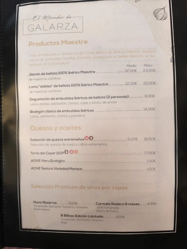 Menu_Restaurante El Mirador de Galarza_Cáceres_image_3