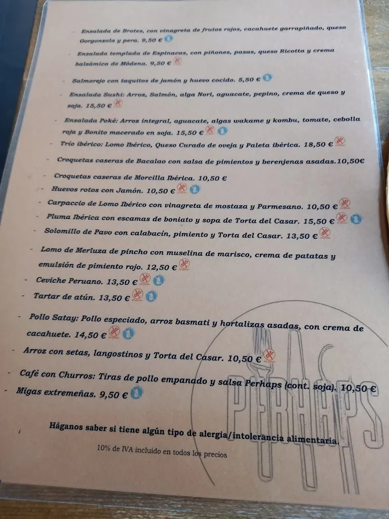 Menu_Perhaps Tapería_Cáceres_image_3