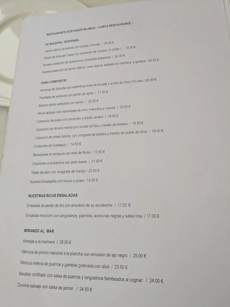 Menu_Restaurante Eustaquio Blanco_Cáceres_immagine_3