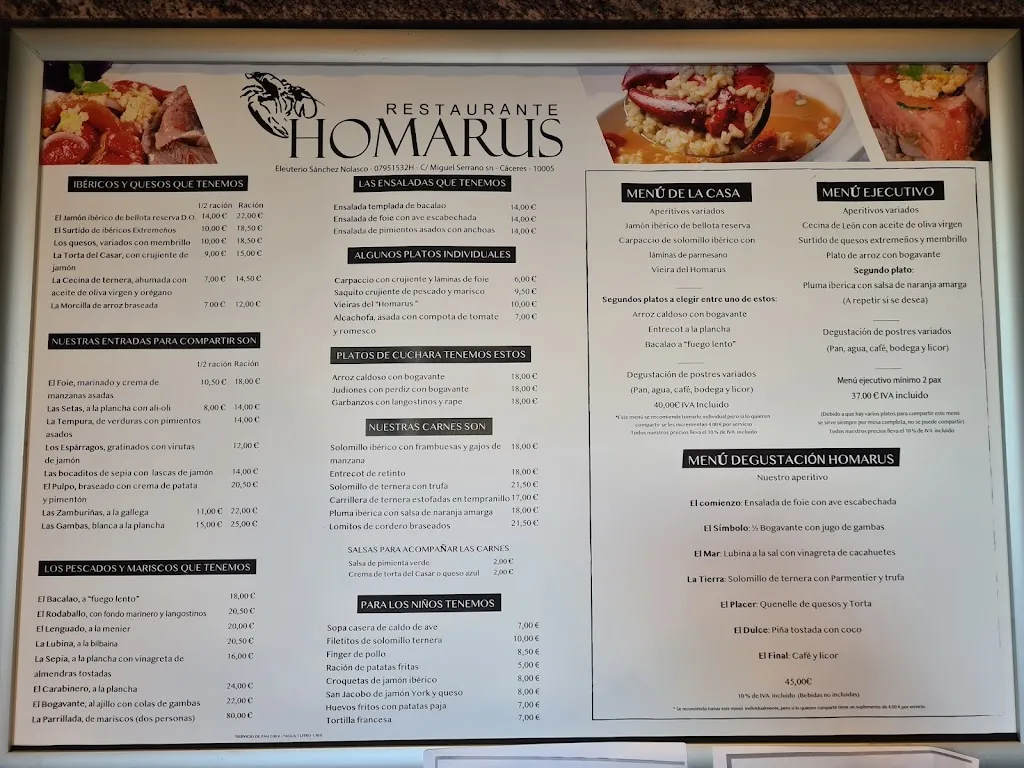 Menu_Restaurante Homarus_Cáceres_image_2