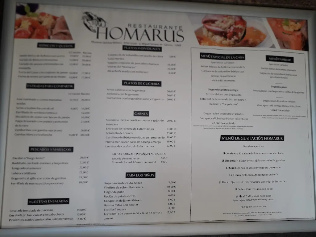 Menu_Restaurante Homarus_Cáceres_image_3