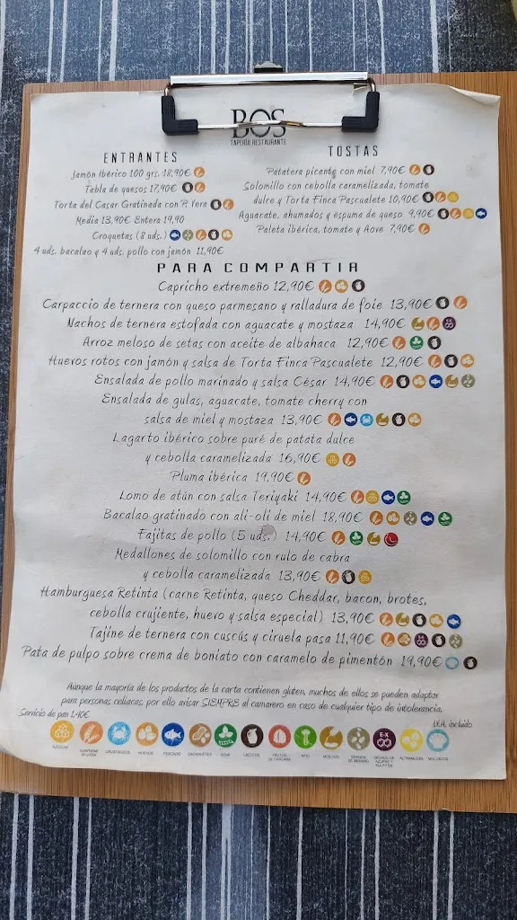 Menu_BOS tapería-restaurante_Cáceres_image_3