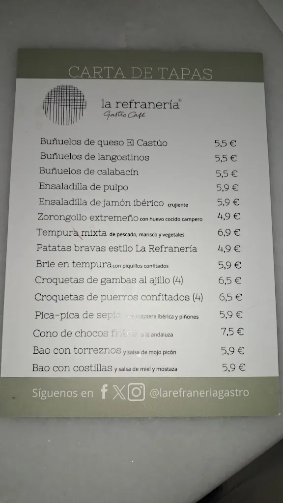 Menü_Restaurante La Refranería Gastro Café_Cáceres_Bild_3