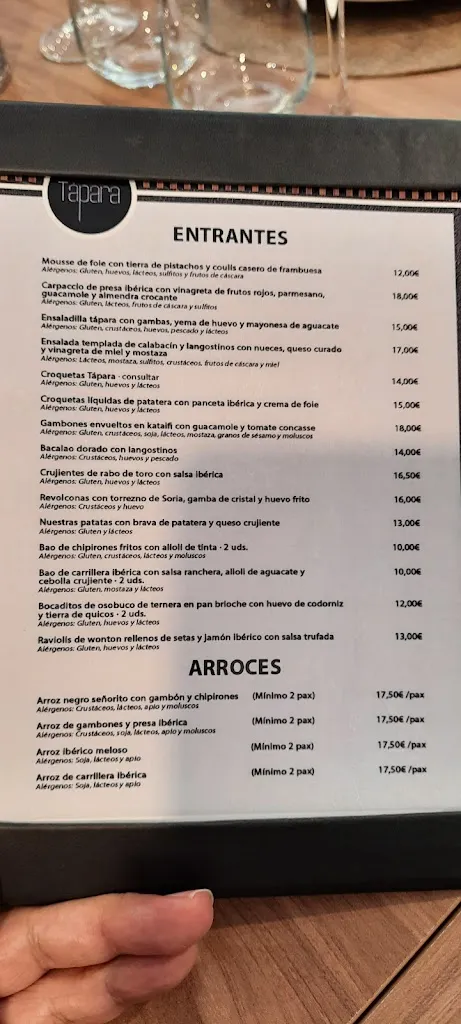 Menu_Tápara Restaurante_Cáceres_image_3