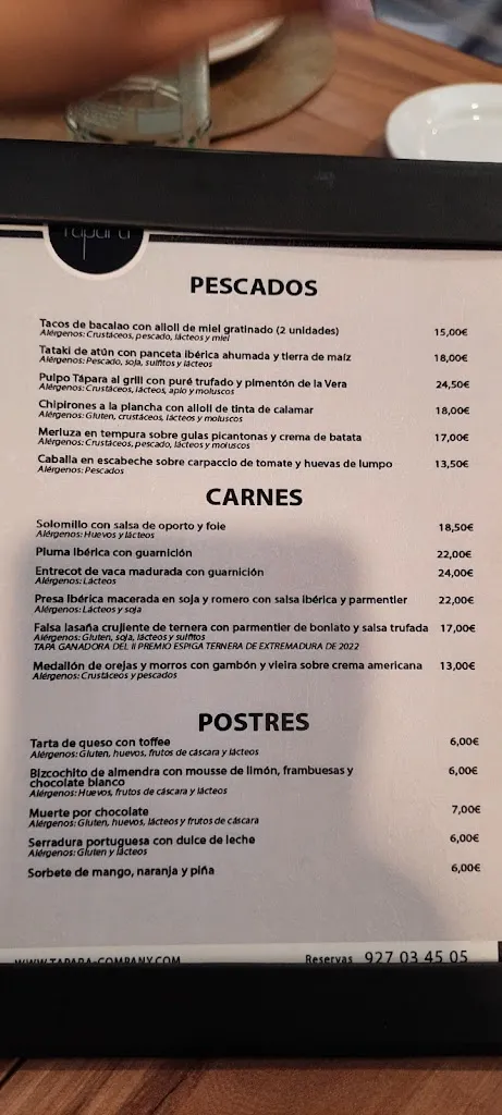 Menu_Tápara Restaurante_Cáceres_image_4