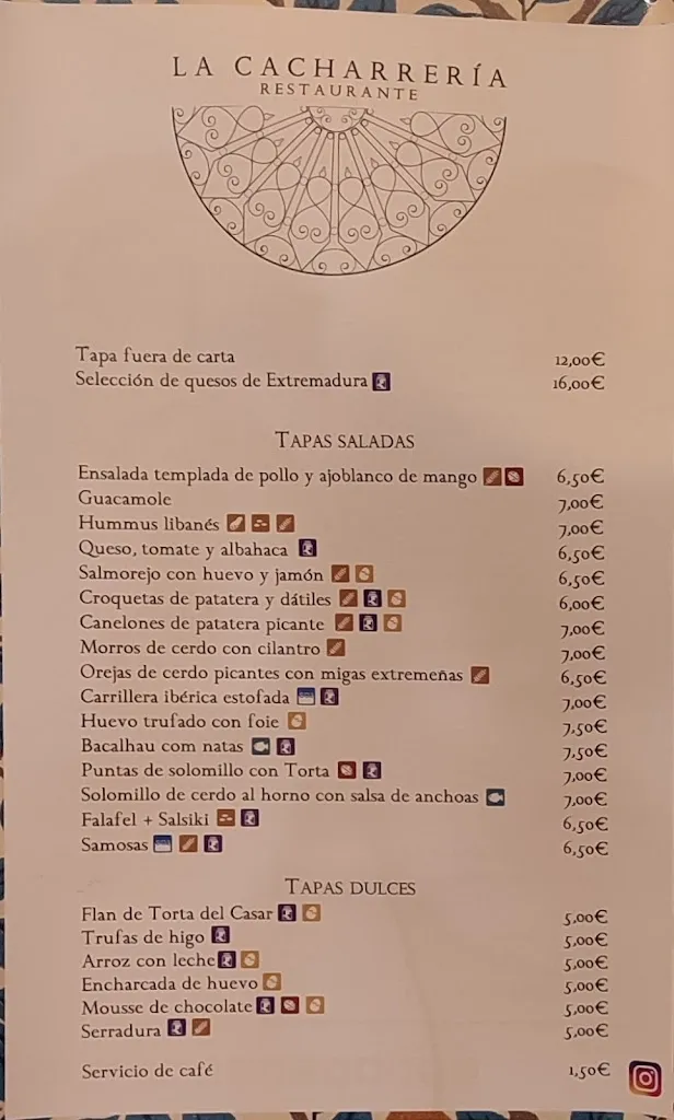 Menu_La Cacharrería_Cáceres_image_1