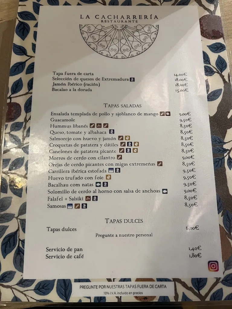 Menu_La Cacharrería_Cáceres_image_3