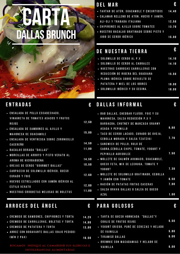 Menu_Dallas Brunch_Cáceres_image_2