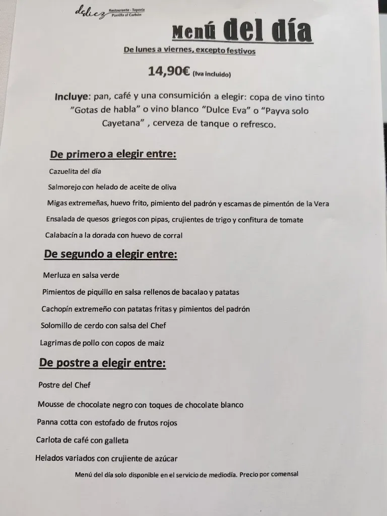 Menu_Restaurante De Diez_Cáceres_image_1