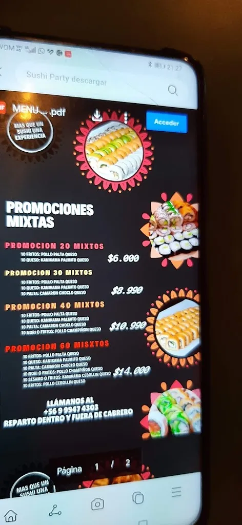 Menu_Más Música Bar Gourmet_Cabrero_immagine_1