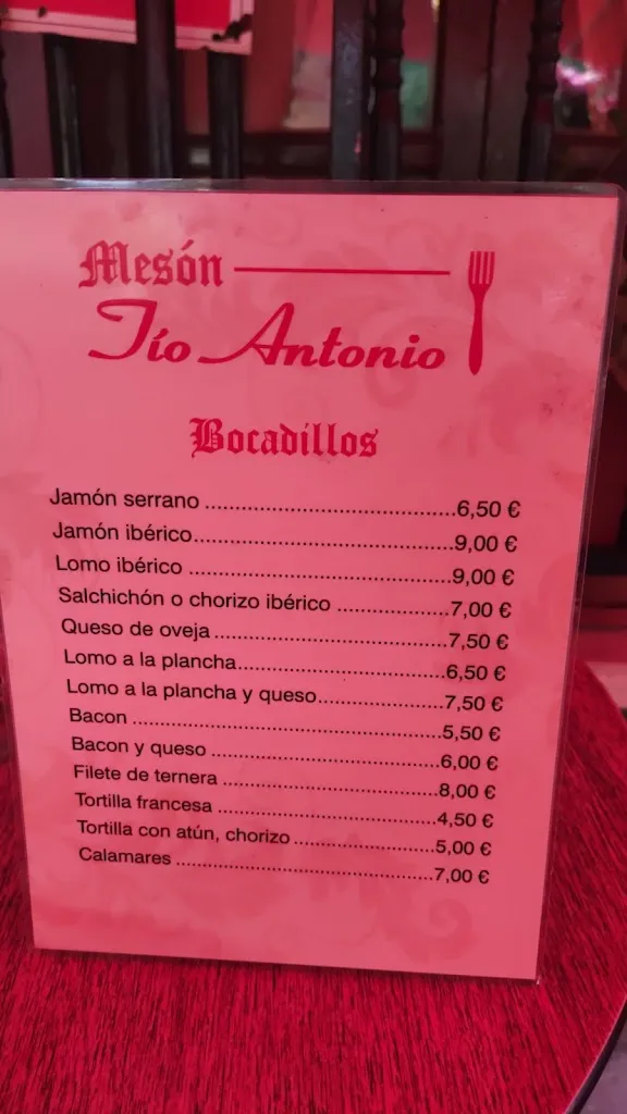 Menu_Mesón Tío Antonio_Casas del Castañar_immagine_2