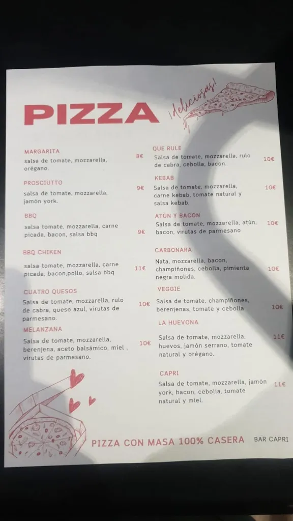 Menu_Bar Capri_Casas del Castañar_image_1