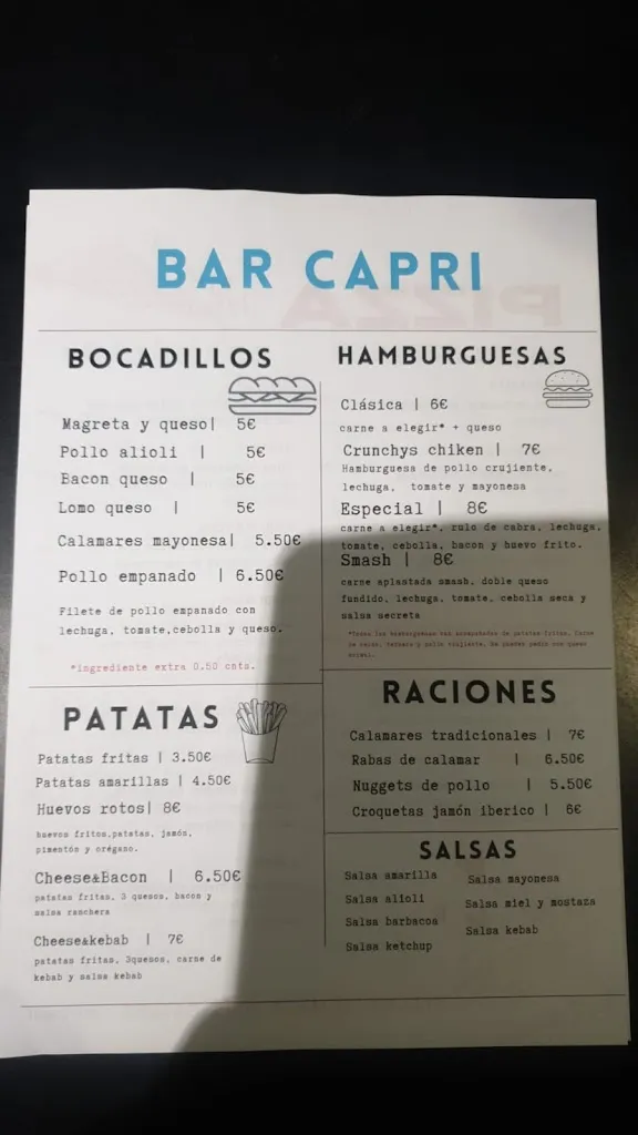 Menu_Bar Capri_Casas del Castañar_image_2