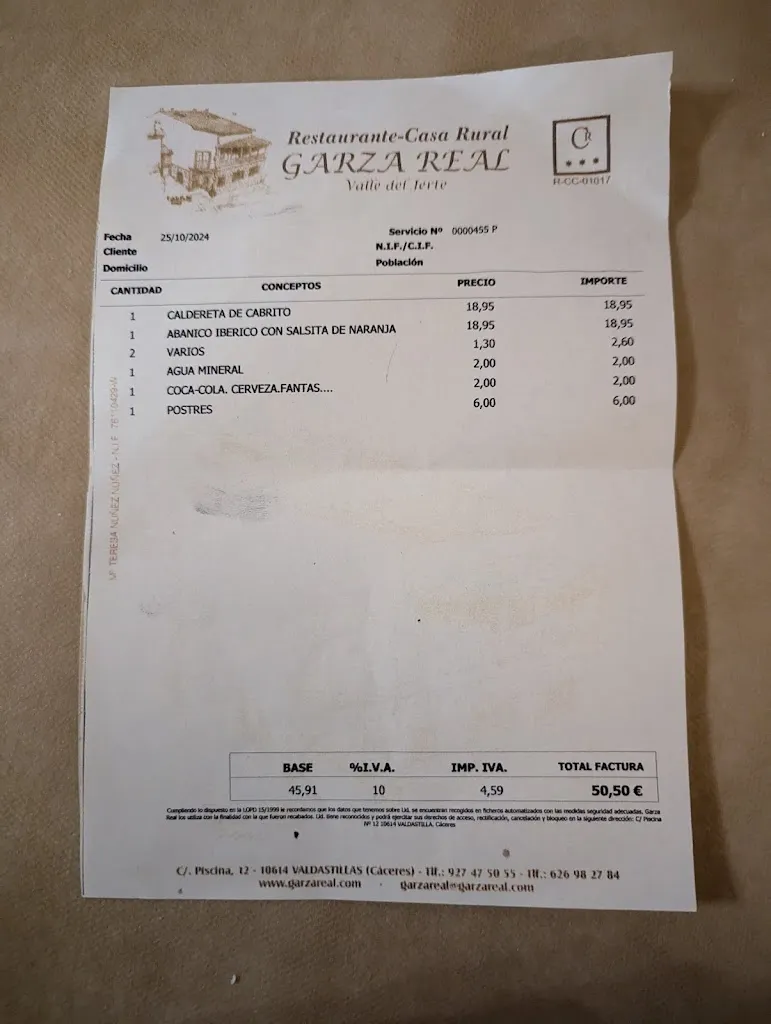 Pedro Gomes_Casa Rural - Restaurante Garza Real_Casas del Castañar_review