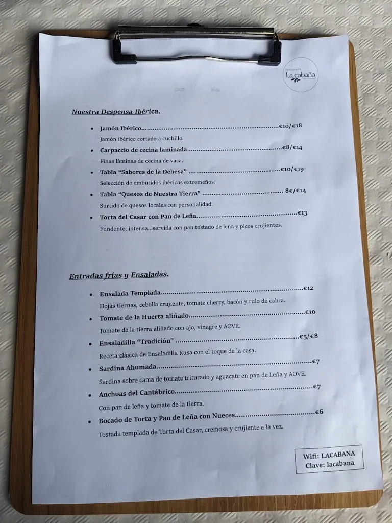 Menu_Restaurante la Cabaña_Ceclavín_image_1