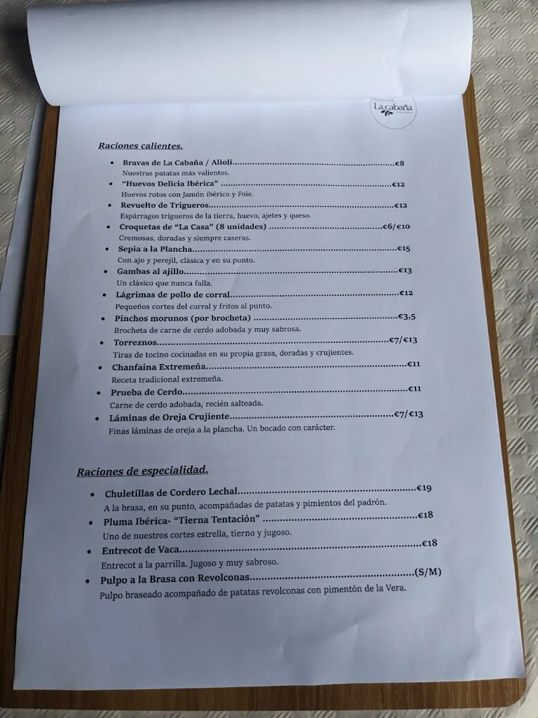 Menu_Restaurante la Cabaña_Ceclavín_image_2
