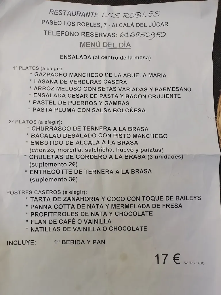 Menu_Restaurante Los Robles_Alcalá del Júcar_image_1