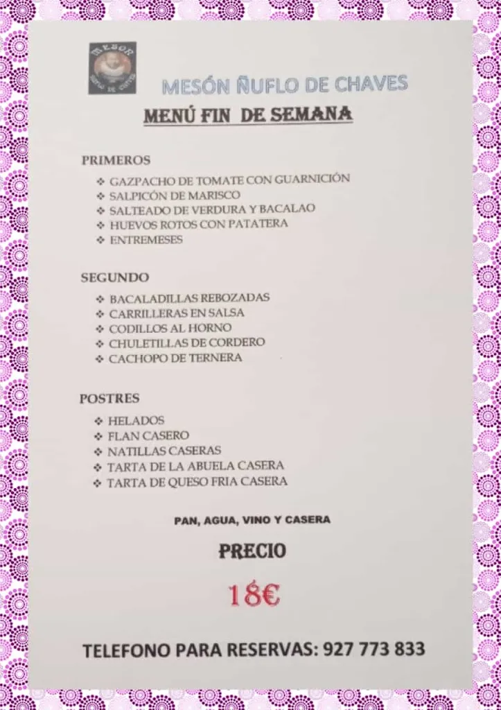 Menu_Meson Ñuflo De Chaves_Conquista de la Sierra_immagine_2