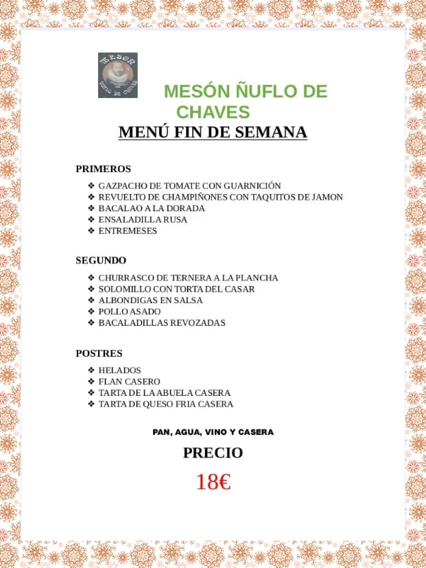 Menu_Meson Ñuflo De Chaves_Conquista de la Sierra_immagine_4