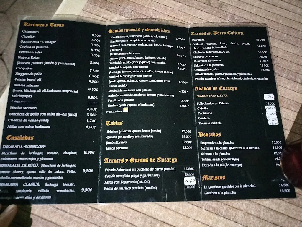 Menu_Mesón El Bodegón_Cedillo_image_1