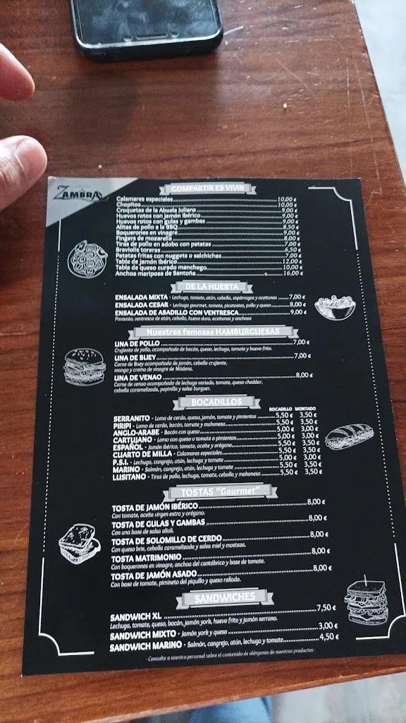 Menu_Cervecería Zambra_Cedillo_immagine_1