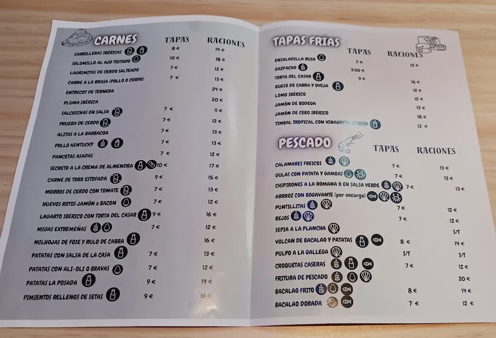Menü_La Posada Tapería_Casillas de Coria_Bild_1