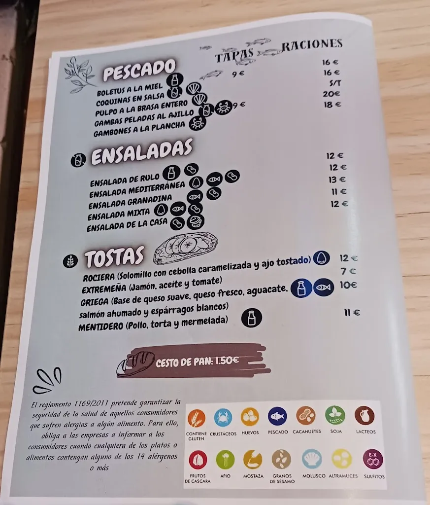 Menü_La Posada Tapería_Casillas de Coria_Bild_2