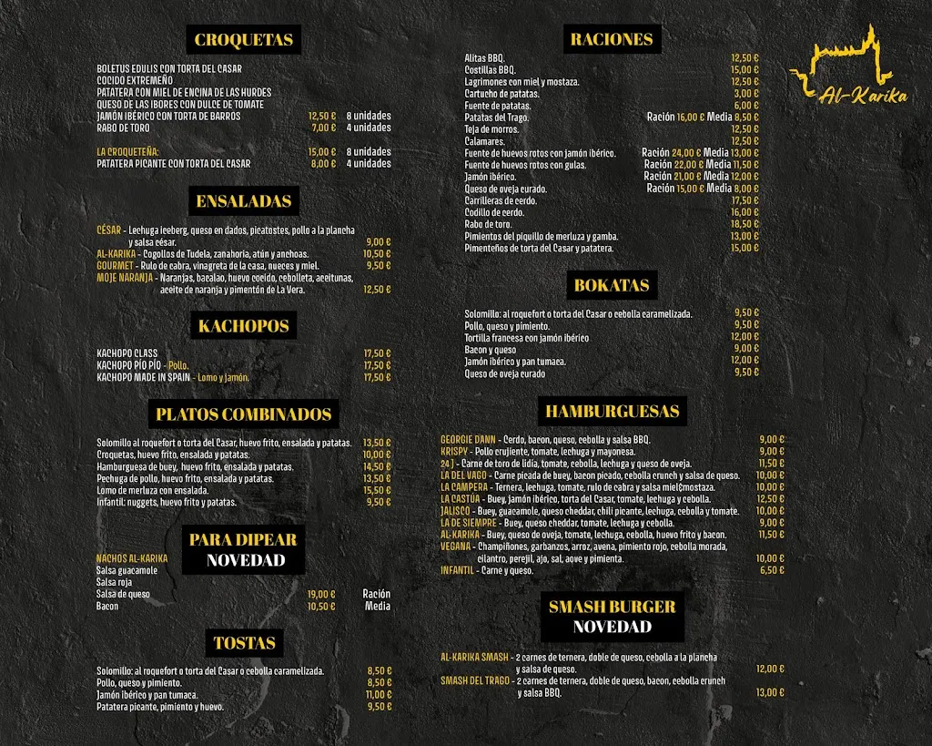 Menu_Restaurante Cafetería Al Karika_Casillas de Coria_image_1