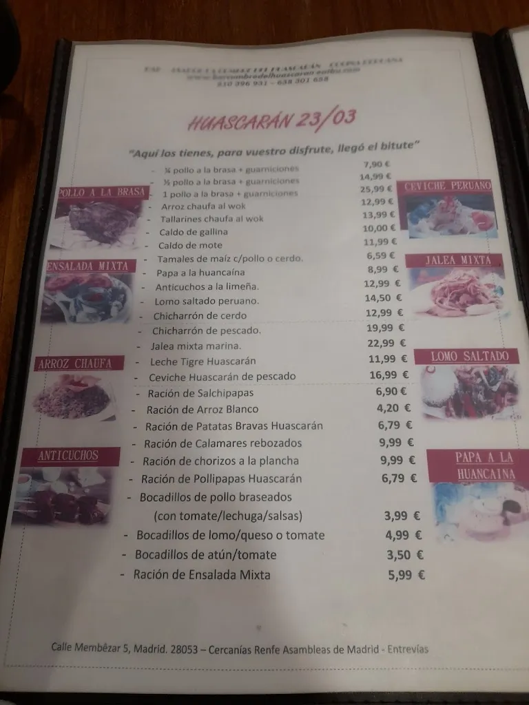 Menu_Bar la Cumbre del Huascarán_Cumbre La_image_2