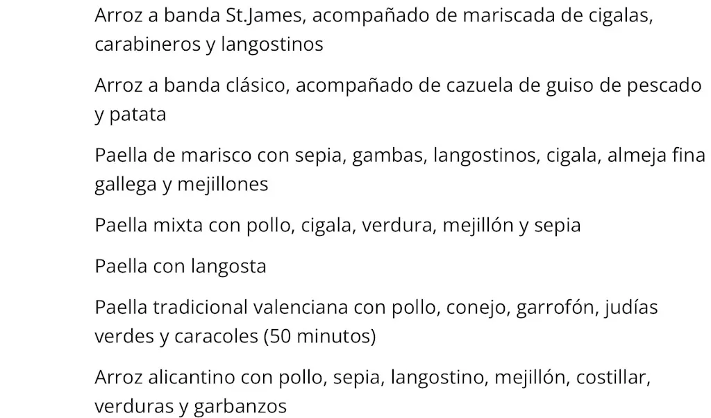 Menü_St.James l Paella Madrid_Eljas_Bild_2
