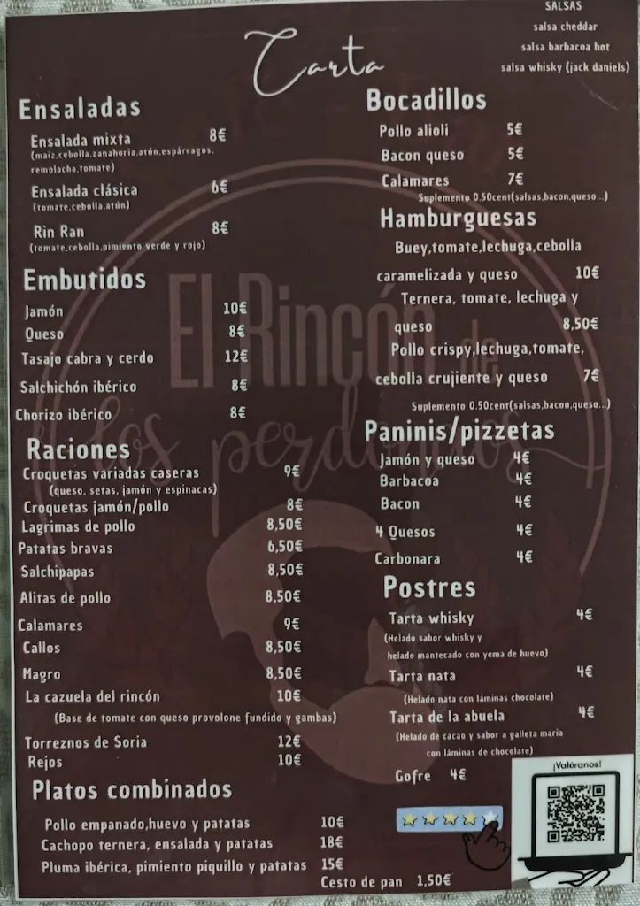 Menu_Cafe bar El rincón de los perdonaos_Cuacos de Yuste_image_2