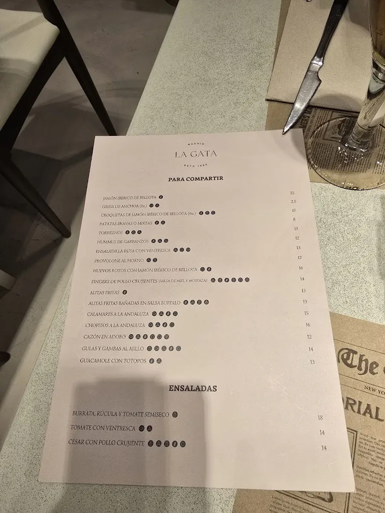 Menu_La Gata - Bar / Restaurant_Gata_image_1