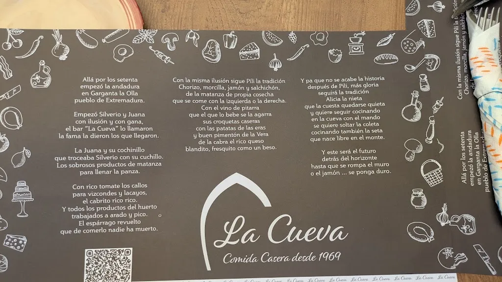 Menu_Bar La Cueva_Garganta la Olla_immagine_3