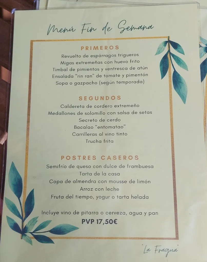 Menu_Restaurante la Fragua_Garganta la Olla_image_4